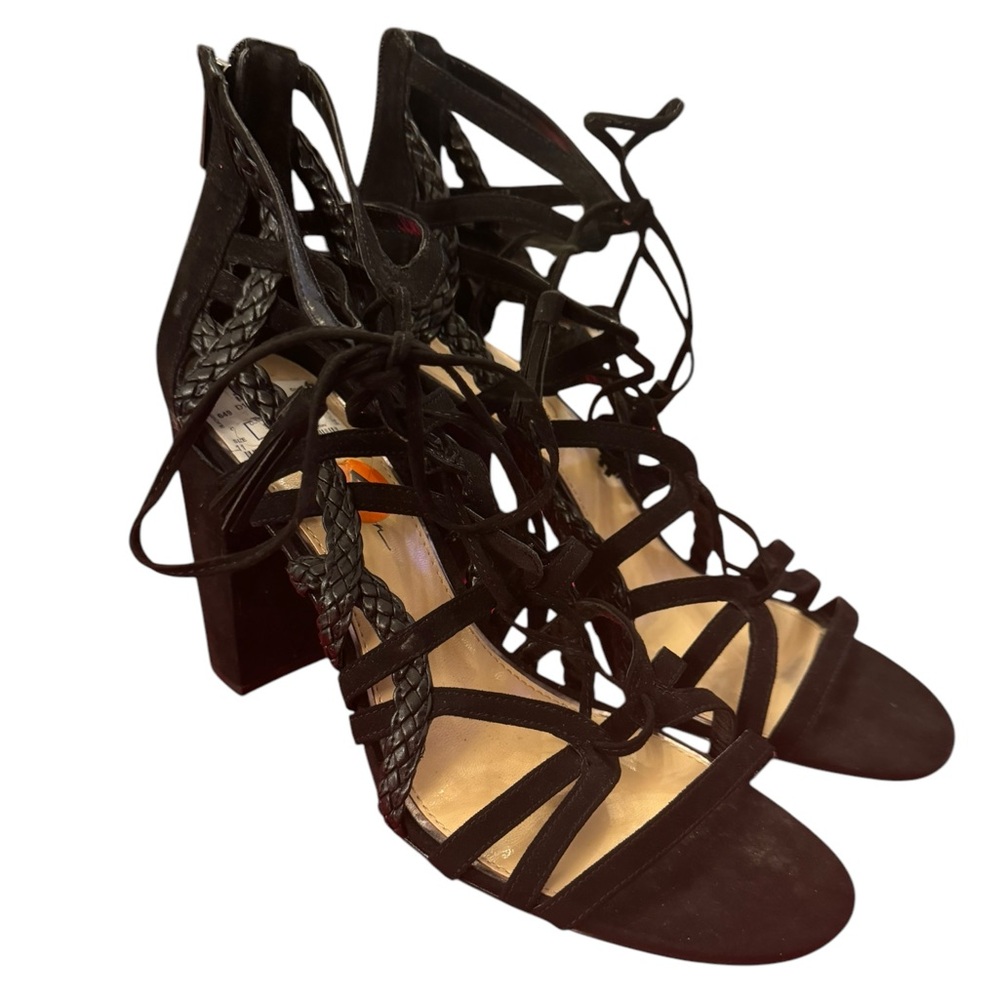 Jessica Simpson Black Velvet Gladiator Heels size 11